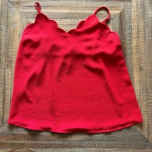 Monteau Red Camisole Top with Spaghetti Straps